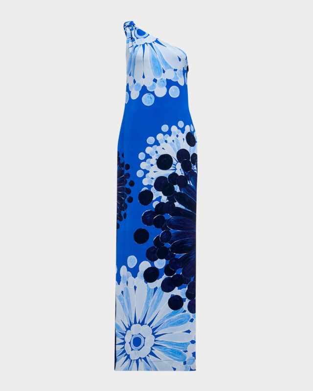 Nefeli One-Shoulder Silk Maxi Dress